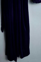 Purple Frilly Velor Gown