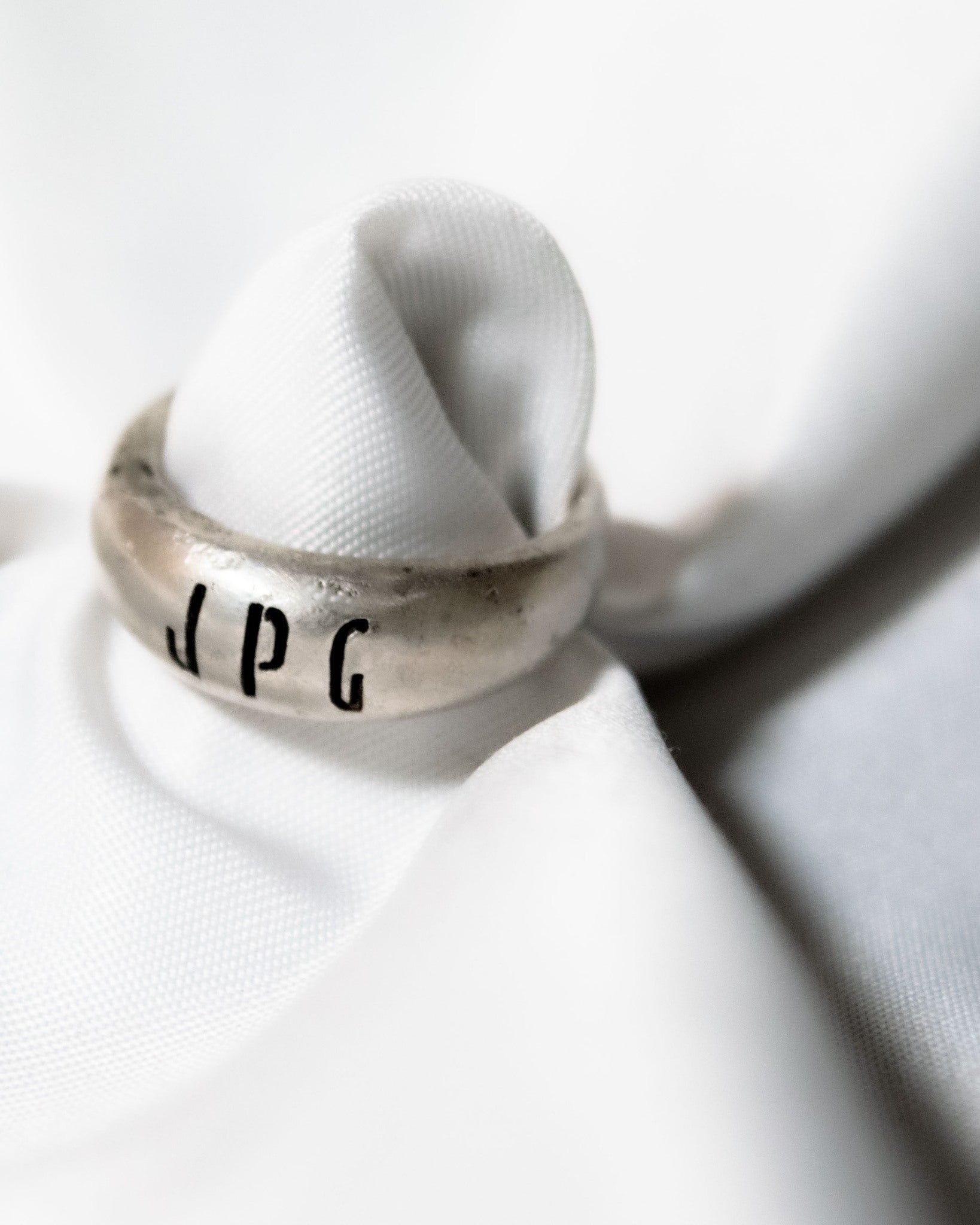 JEAN PAUL GAULTIER Name Design Silver Ring