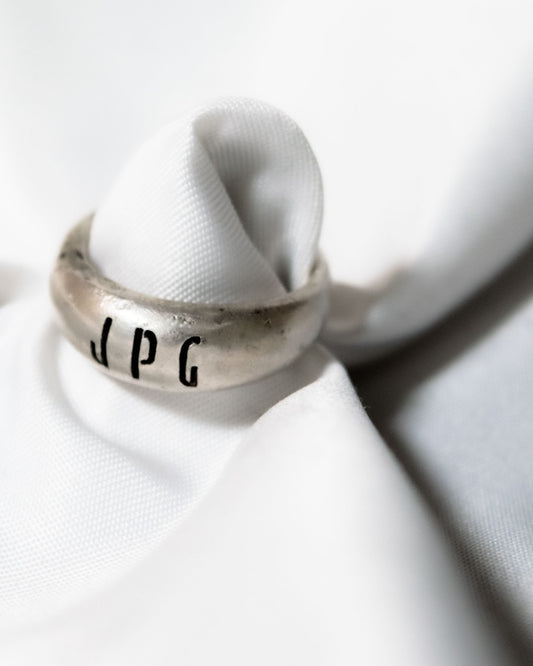 "JEAN PAUL GAULTIER" Name Design Silver Ring