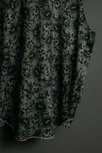 "KARMAN" Beautiful Green Flower Pattern Western Shirt
