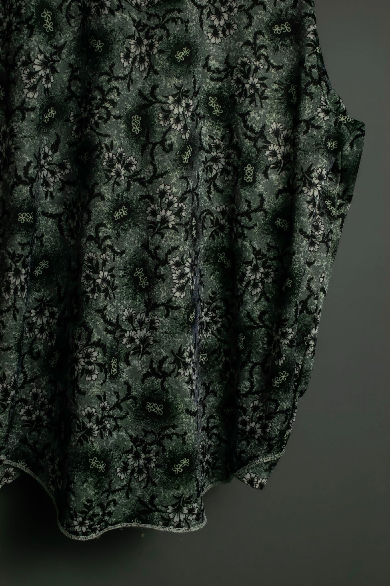 "KARMAN" Beautiful Green Flower Pattern Western Shirt