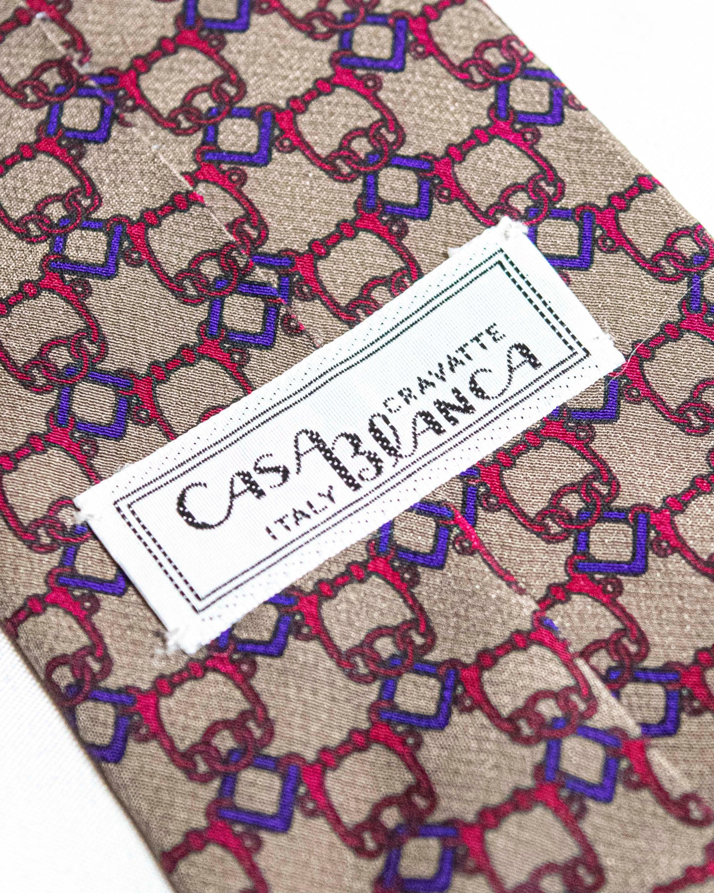 “CASABLANCA”迷幻链条图案领带