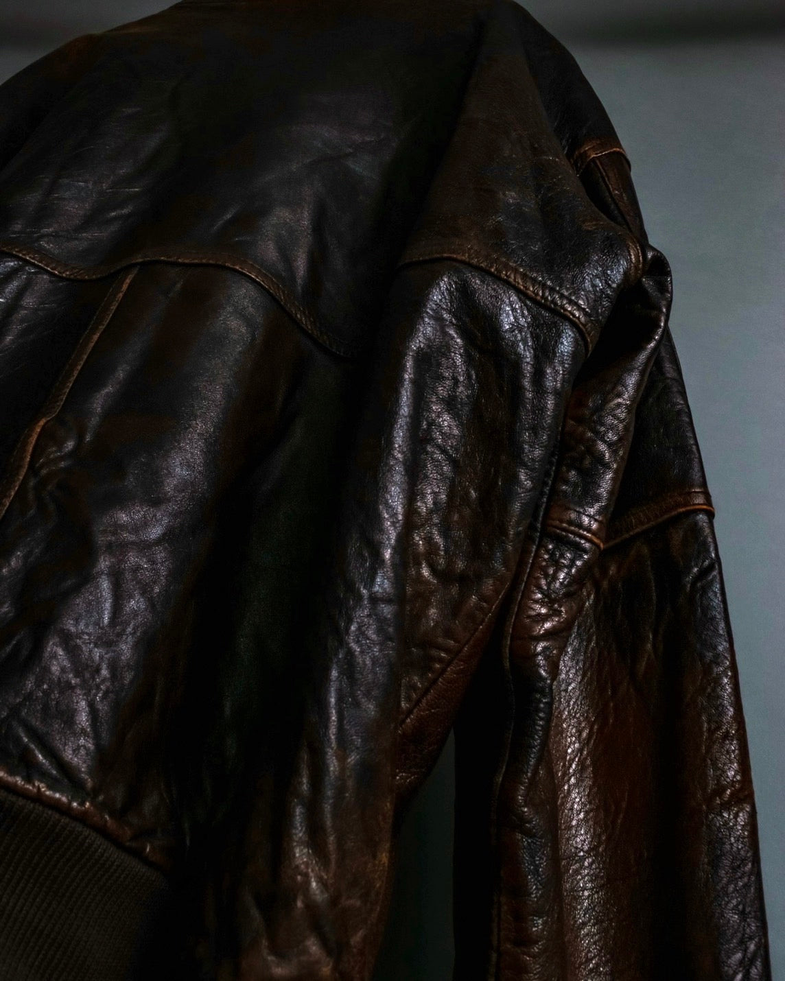"MOOD SPECIAL" Super Aging Leather Blouson