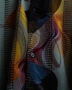 "MOOD SPECIAL" Mulch Color Art Pattern Shirt