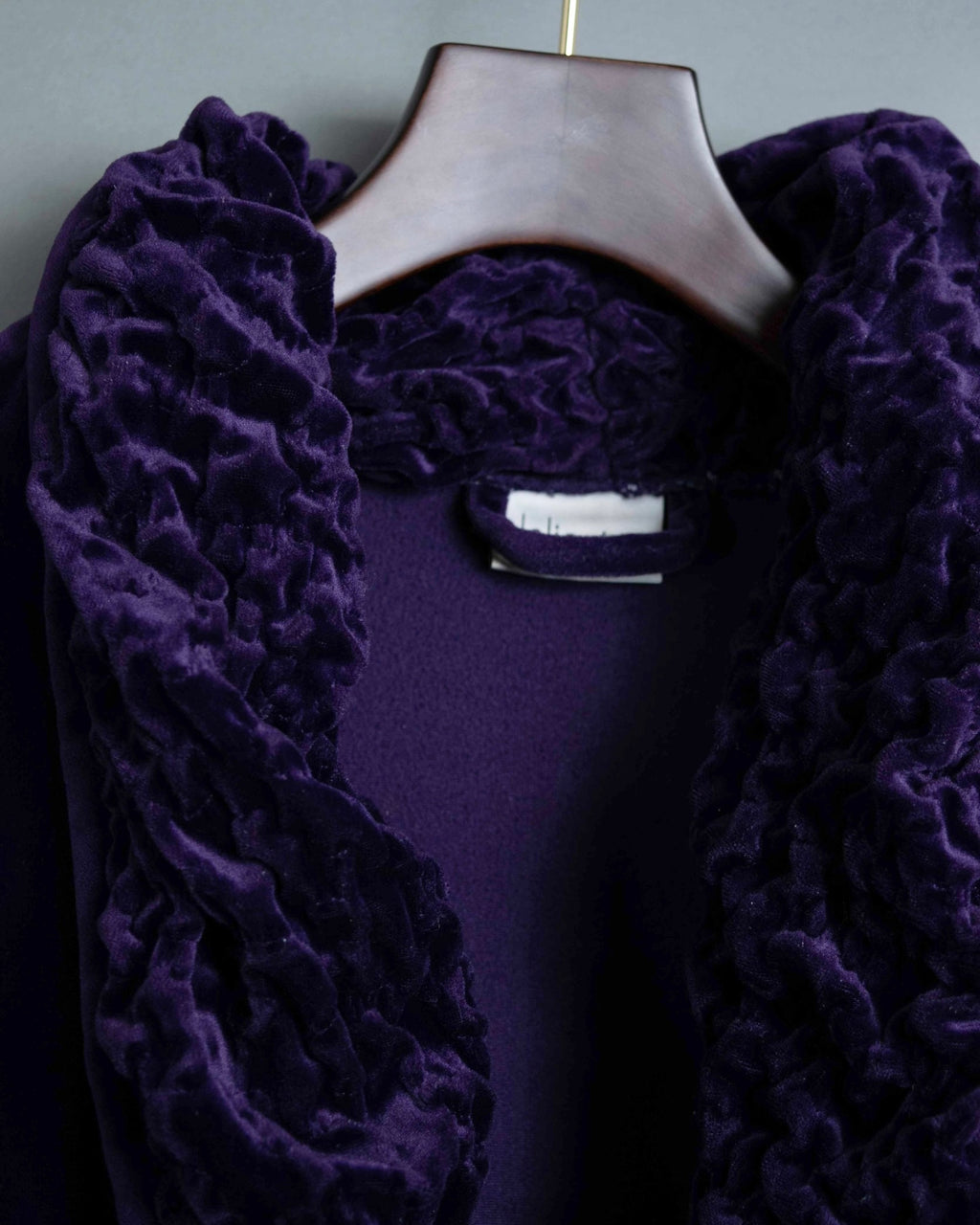 Purple Frilly Velor Gown