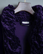 Purple Frilly Velor Gown