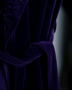 Purple Frilly Velor Gown