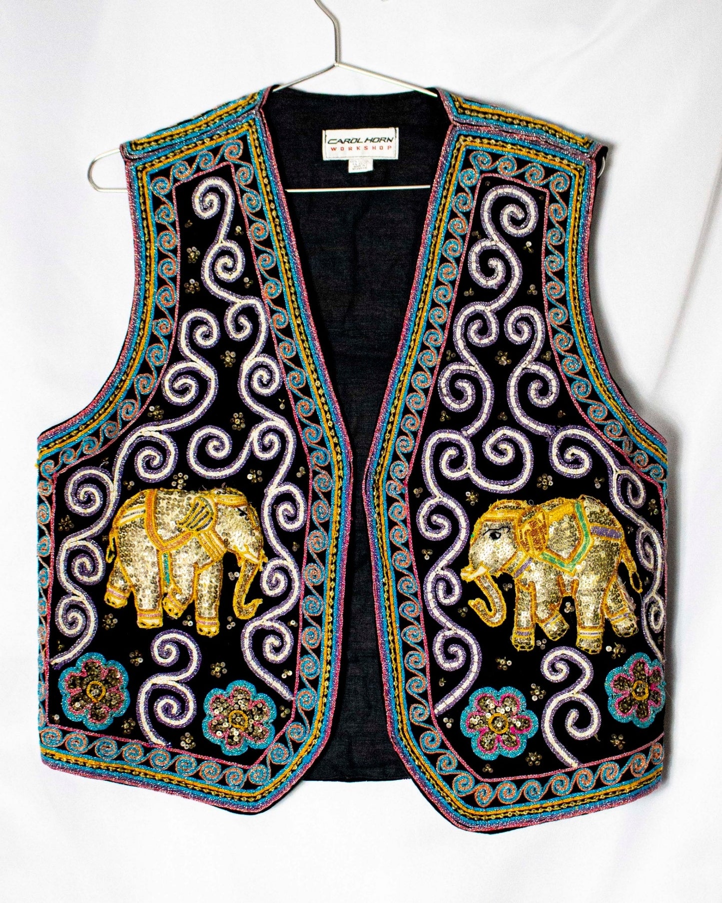 "Mood Special" super embroidered elephant vest