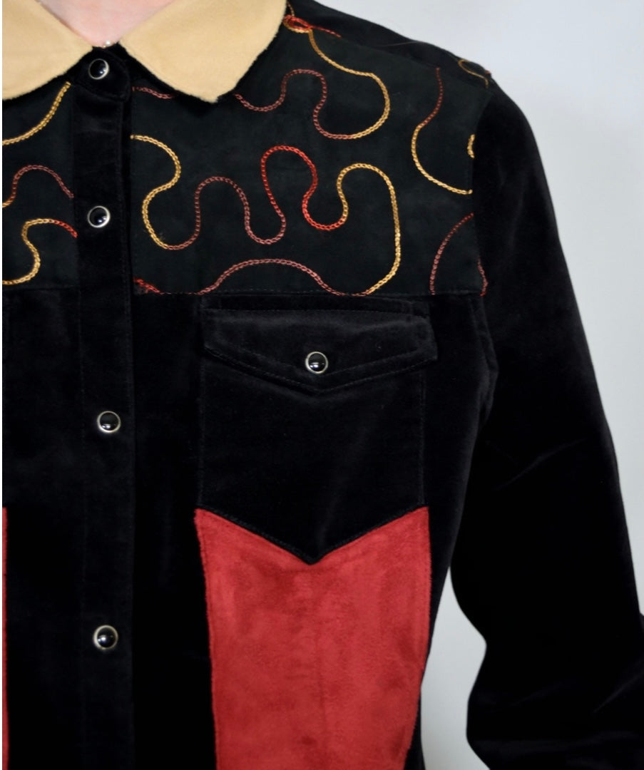 embroidered shirt jacket