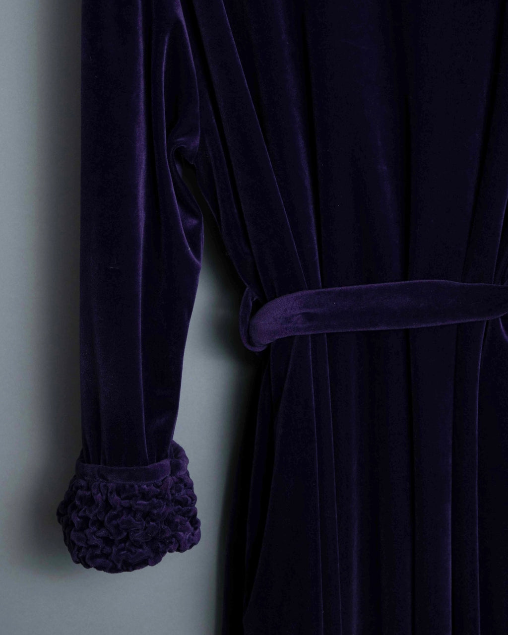 Purple Frilly Velor Gown