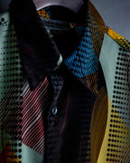 "MOOD SPECIAL" Mulch Color Art Pattern Shirt