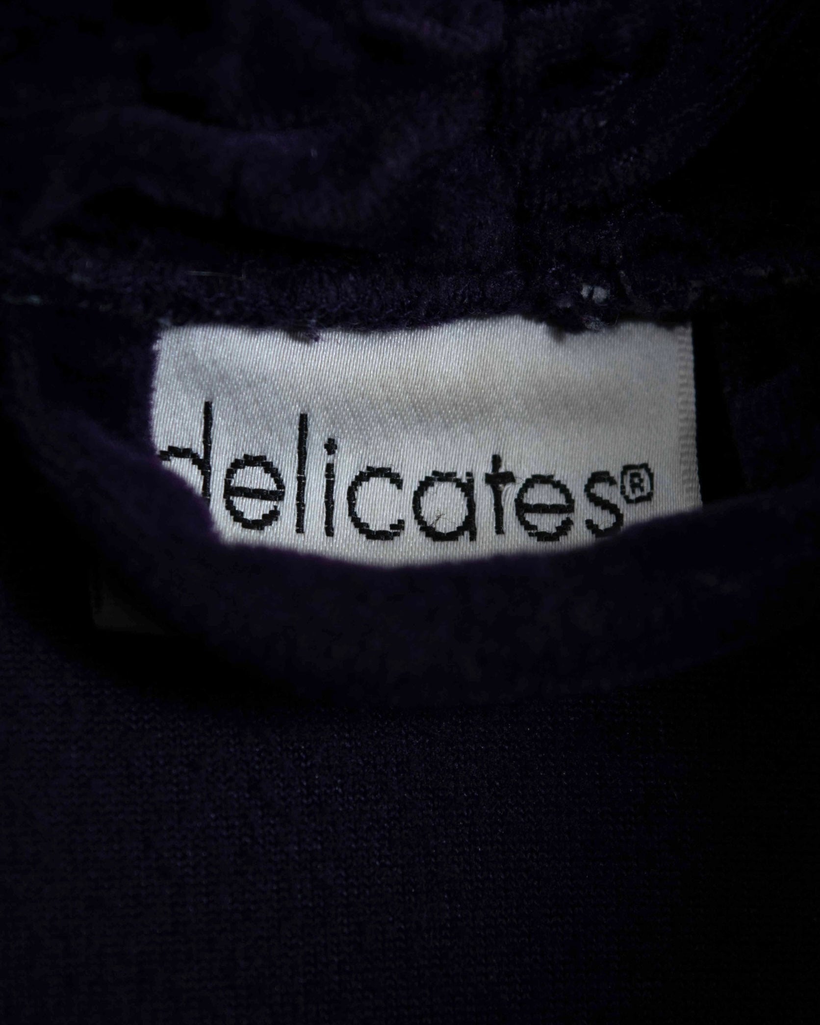 Purple Frilly Velor Gown