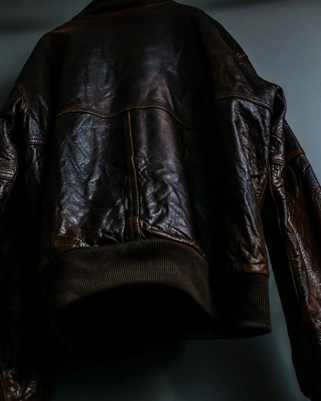 "MOOD SPECIAL" Super Aging Leather Blouson