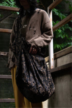 "Authority series"  Jacquard Shoulder Bag  : Gold