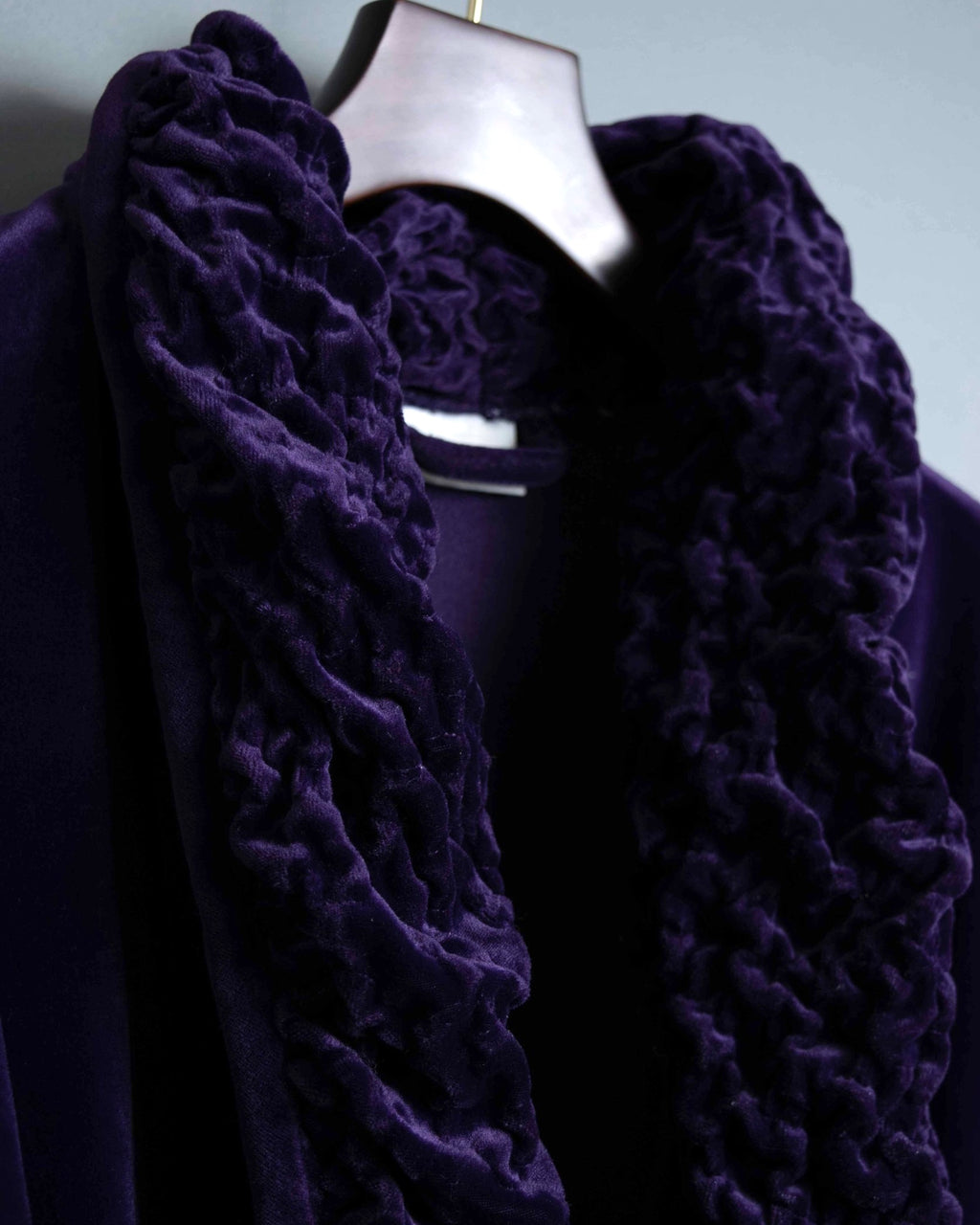 Purple Frilly Velor Gown