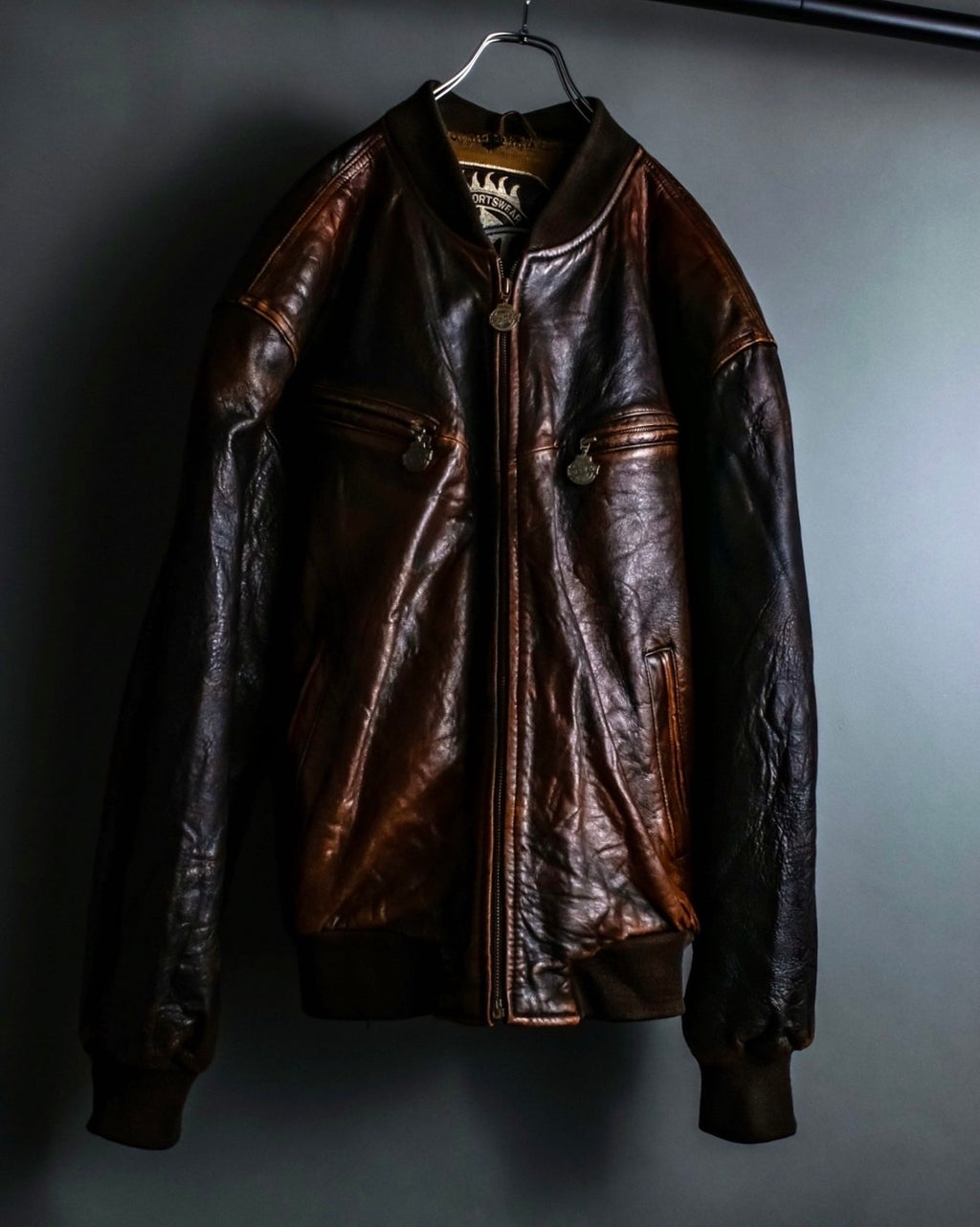 "MOOD SPECIAL" Super Aging Leather Blouson