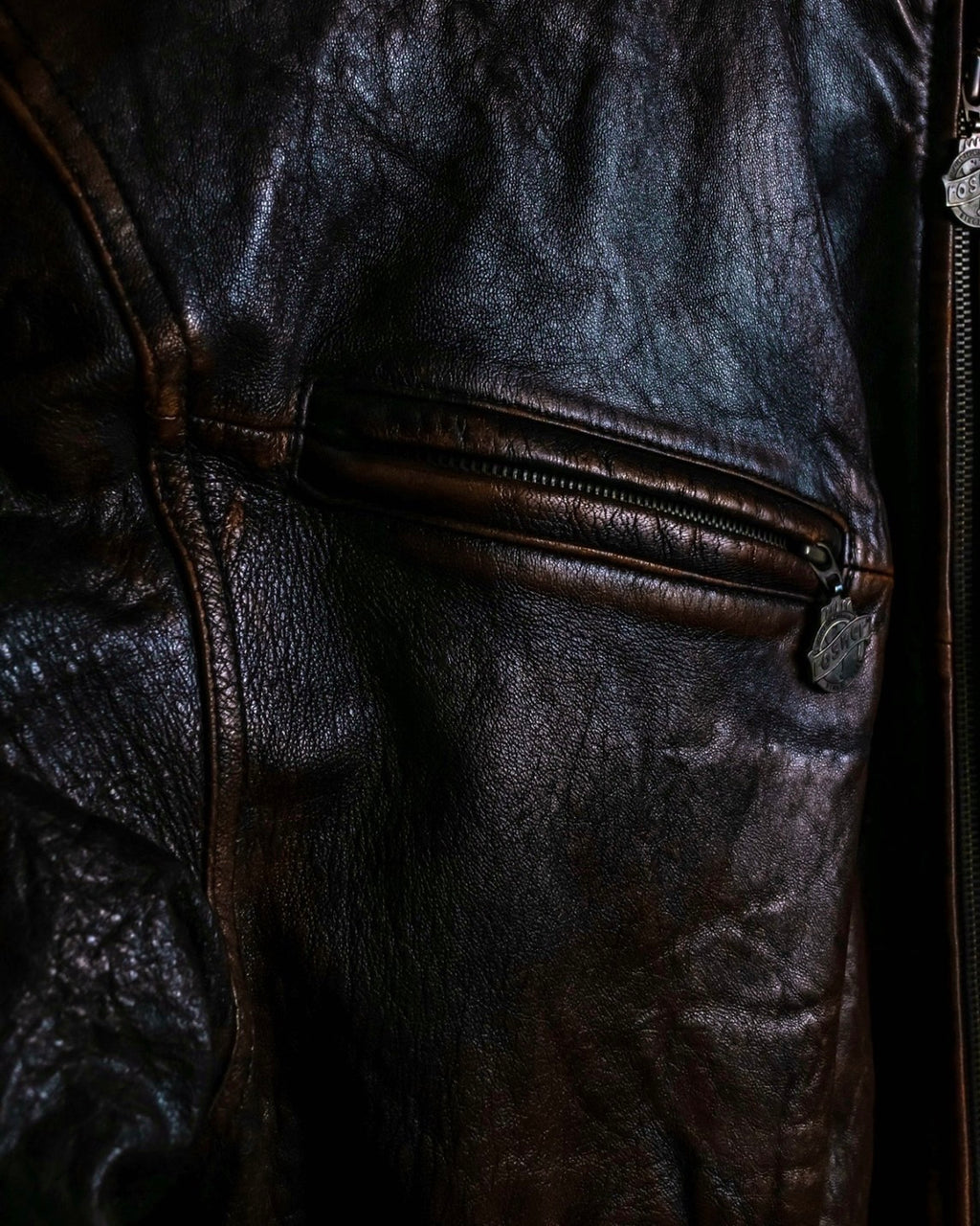 "MOOD SPECIAL" Super Aging Leather Blouson