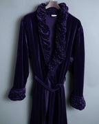 Purple Frilly Velor Gown